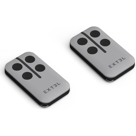 Télécommande pour portail et porte de garage compatible Extel Umii - Extel - 761100 - Lot de 2 (1/5)