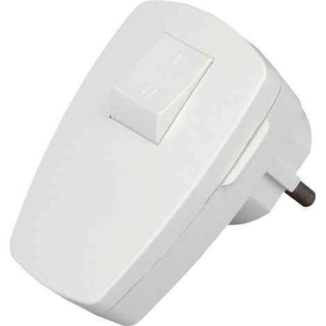 Kopp 170402006 Schutzkontakt-Winkelstecker Kunststoff mit Schalter 230 V Weiß IP20 (1/2)