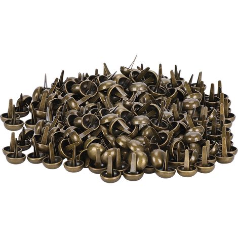 200 rivets à clous tête plate 15mm pour cuir, sac à main, DIY, 2 pieds de clous décoratifs (1/5)