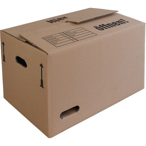 Carton de déménagement carton ondulé L501xL351xH336mm double paroi marron (Par 10)