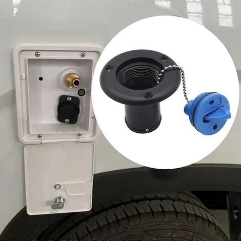 Tapa de llenado de agua dulce para vehículos recreativos, de repuesto, redonda, de nailon resistente y duradera, universal para remolques, barcos, caravanas y yates. Accesorios para carretera.
