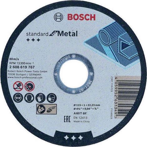Bosch Standard for Metal Trennscheibe gerade, 115 mm, 22,23 mm - 2608619767 (1/5)