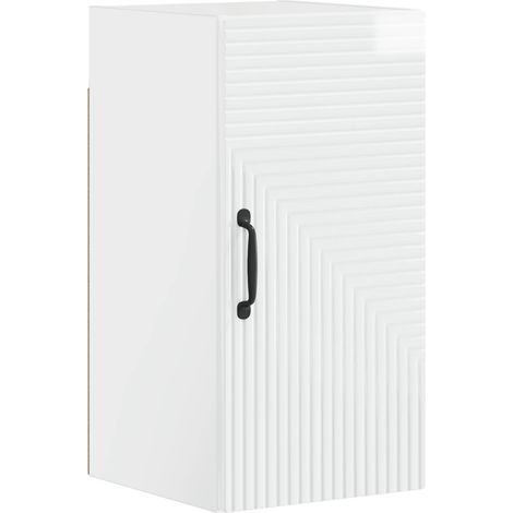 Badezimmer-Wandschrank HAARLEM Hochglanz Weiß 30 x 31 x 59 cm vidaXL (1/5)