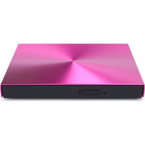 Graveur DVD/CD externe USB 3.0 pour ordinateur portable, rouge rose (1/5)