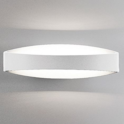 Bridge Lampada da parete LED moderna in alluminio bianco opaco 18W 3000K, design elegante per illuminazione d'interni, dimensioni 44x10x11 cm
