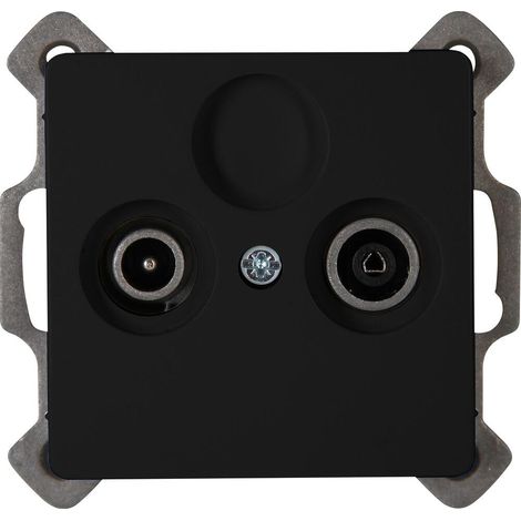 Kopp - PARIS – Antennensteckdose TV/RF, Farbe: mattschwarz - 921350082