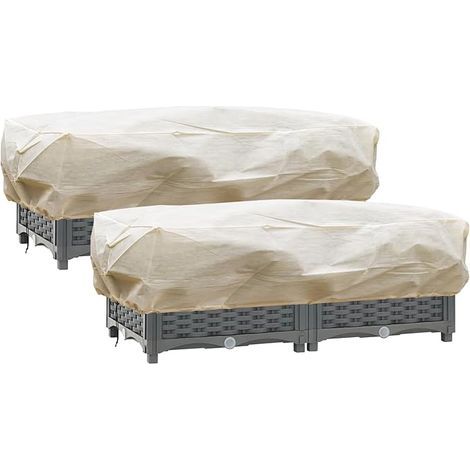 Housse de Protection pour Plantes d'hiver, Protecteur de Plantes de Balcon, Couverture Rectangulaire de Protection des Plantes Contre Le Gel, Housse Hivernage Plante avec Cordon de Serrage(150x45x40CM (1/5)