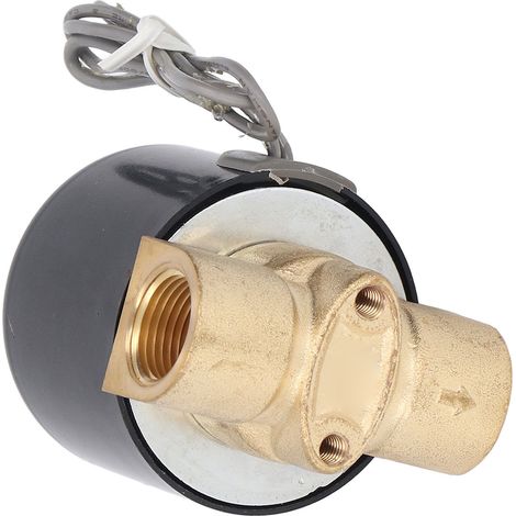 Électrovanne 2W040-10 DC24V, élément de commande 3/5 pouces, vanne d'eau normalement fermée, deux orifices deux positions, laiton, pour irrigation ou automatisation. (1/5)