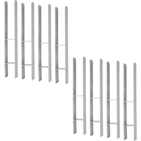 8x Ancoraggio H Post Support 91MM zincato a caldo Post Anchor Carport (1/5)