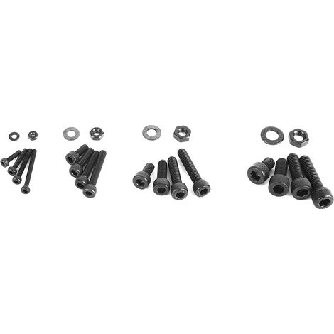 664 pièces Vis à tête hexagonale creuse, écrou hexagonal, clé, rondelle plate, acier au carbone M2/M3/M4/M5 (1/5)
