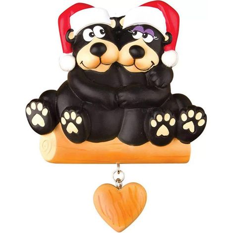 Neue zweiköpfige Weihnachtsdekoration für 2022: Schwarzer Hund, Bär, Herz, DIY-Dekoration, Geschenk (1/2)