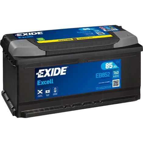 BATTERIE EXIDE EXCELL LB5 12V 85AH 760A 353X175X175 +D EB852 (1/2)