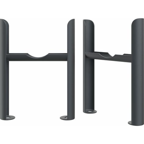 Traditional 4 Column Radiator Cast Iron Style Heating Rads Radiator Feet Anthracite (1/2)