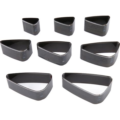 Ensemble de 8 moules à perforer le cuir, moule de découpe en acier à haute teneur en carbone pour le bricolage, adapté aux tissus superposés, à la pâte polymère et à la fabrication de bijoux. (1/5)