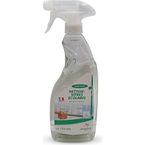 ARGOS - Nettoie-vitres Ecolabel - 750 ml - Dégraissant sans traces - Made in France - Voir photos