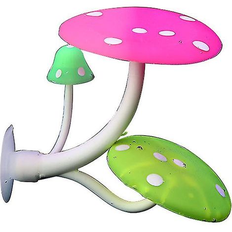 Tapis en silicone en forme de feuille pour poissons, hamac, habitat pour plantes d'aquarium, décor de champignons, lit d'élevage de poissons avec ventouse (rose) (1/5)