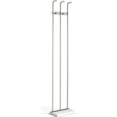 Perchero mod. 465 herrajes en cromo satinado lacado blanco, 182 cm(alto)34 cm(ancho)20 cm(largo) (1/2)