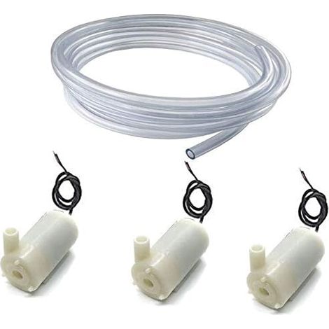 APEX Mini Pompe Submersible DC 3V 5V, Micro Pompe à Eau Brushless + 1M Tuyau Transparent pour Aquarium, Jardin, Plante, Fleur (1/5)