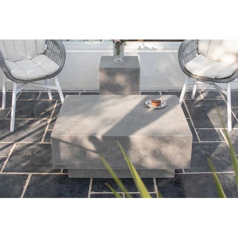 TEVERE Table d’appoint en béton  compact  polyvalent  86 x 66 x 35.6 cm (1/4)