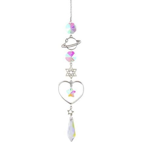 Suspended Pendant - Crystal - Sparkling Chime - Multicolor - 38 cm - Home Decor