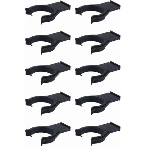 Cyclingcolors – Lot de 10 clips de plinthe avec base à tenon en plastique noir Ø 34mm – Fixation directe dans rainure – Pied meuble pour cuisine et salle de bain (1/2)