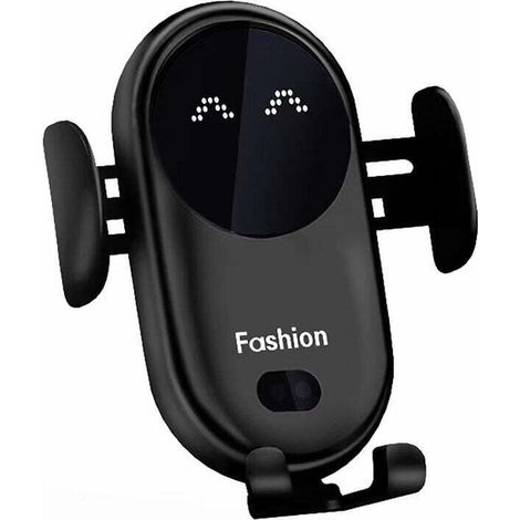 YMYNY Chargeur Induction Voiture avec capteur intelligent de charge 10 W à serrage automatique pour iPhone Samsung etc Smartphones (Noir)，BISBISOUS