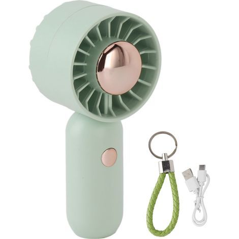 Mini ventilateur de poche USB rechargeable portable extérieur vert pour étudiants (1/5)