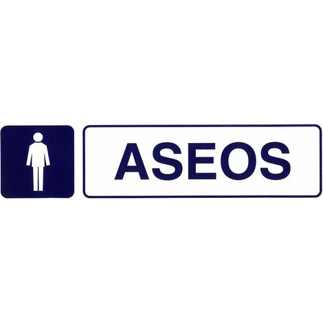 Etiquette adhésive 250x63 mm. toilettes messieurs
