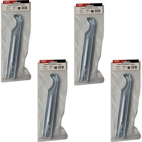 Lot de 4 supports à sceller pour radiateur en fonte type traditionnel - longueur axe 225 mm - longueur totale 260 mm - Ram (1/3)