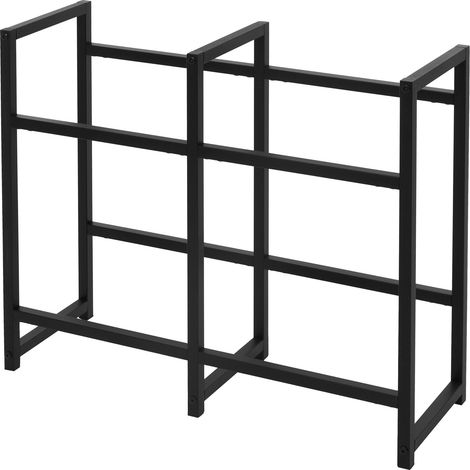 ML-Design Scaffale a Ripiani per 4 Casse 91x31x75,5 cm in Acciaio Portacasse per Acqua Bevande Porta Scatole di Bibite per Cucina Portabottiglie Garage Scaffali a Ripiani Cantina
