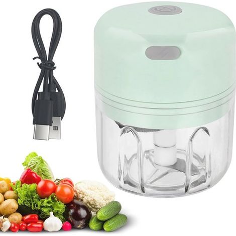 Picadora eléctrica mini para cocina - Recargable y portátil - 250 ml (1/5)