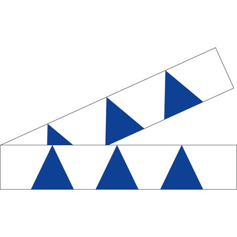 Lot 2 bandes 52mm x 1m - Triangles Bleu - 4640297 (1/2)