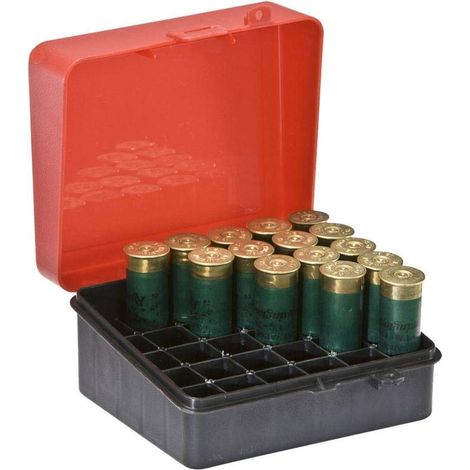 Plano Boîte de Rangement pour Cartouches de chevrotine Calibre 12 ou16 89 mm et 70 mm Rouge (1/2)