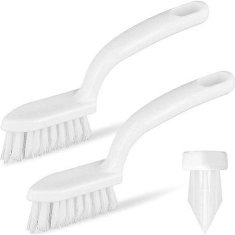 Filiyano-Brosses de nettoyage de joints pour sols carrelés, nettoyeur de gouttières de douche rigide portatif en forme de V avec poils durs (1/5)