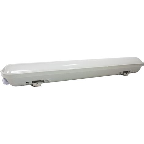 Réglette LED étanche 150cm 65W 7200lm – IP65 IK08 – Lumière blanche neutre 4000K – Pour locaux techniques et chantiers – Fox Light