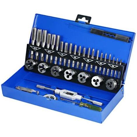 Coffret tarauds et filières HSS 32 pièces M3-M12, kit filetage manuel métrique avec clé de coupe (1/3)
