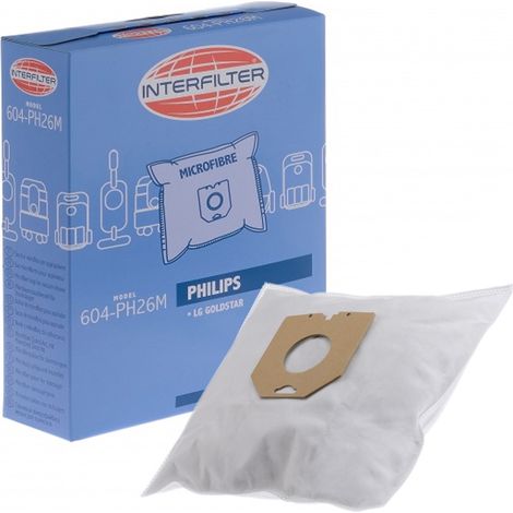 Ersatzteil - 5er Pack Mikrofaser-Staubsaugerbeutel -  - PHILIPS, BEKO, LG, NILFISK, FRIAC
