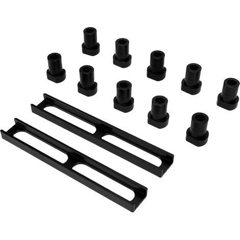 10 pièces établi chiens avec 2 Bases en alliage d'aluminium antidérapant Table chien butées pour banc de travail du bois 20mm de diamètre (1/5)