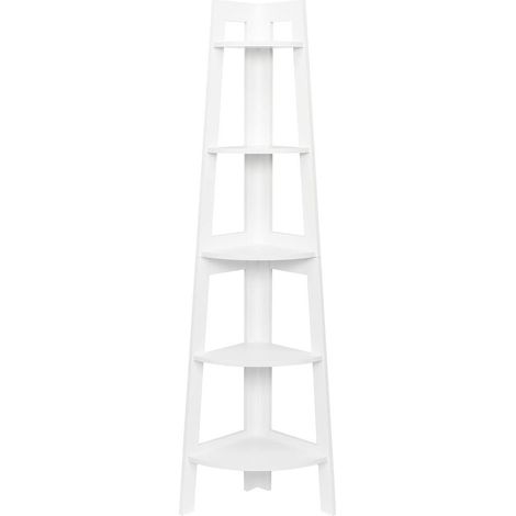 Trade Shop - SCAFFALE ANGOLA 5 RIPIANI MOBILE IN LEGNO FÜR BIANCO COLOUR CASE - (1/5)