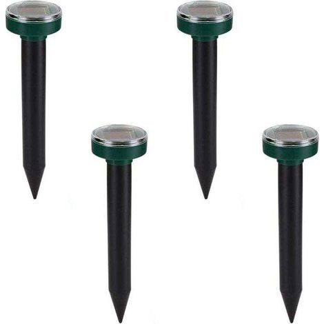 Répulsif taupe solaire 4-Pack Répulsif taupe ultrasonique Chasse taupe solaire intelligente Combine les sons et le chargeur solaire étanche pour le jardin extérieur (1/5)