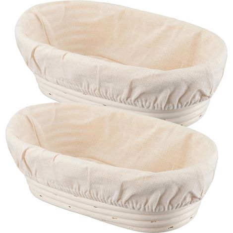 Stück Brot – Oval 25 cm Brot – Handgefertigt zum natürlichen Verrotten – Einschließlich Futter – Zum Backen und Backen