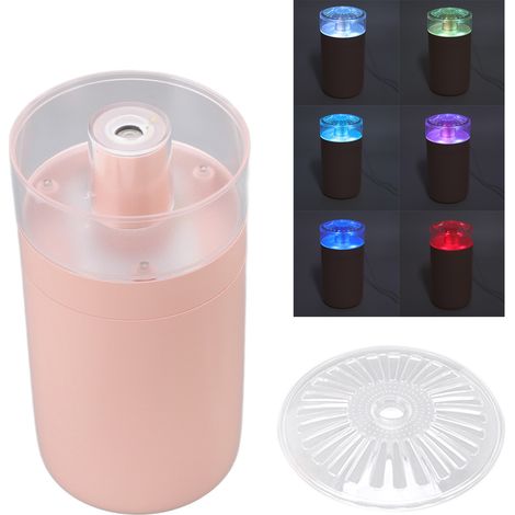Humidificateur Portable USB Crystal Rock 250ml pour Bureau Voiture Salon Chambre Rose ABS Mini Aromathérapie et Purification d'Air (1/5)