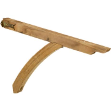 MENSOLA PORTANTE 9X9X112cm CON PUNTONE AD ARCO E LAVORAZIONE AD S (1/2)