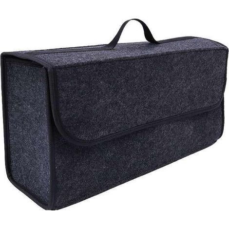 Boîte de rangement souple pour voiture, sac de coffre, organisateur de voyage, accessoires auto, gris foncé (1/4)