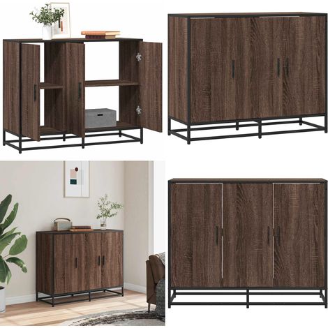 vidaXL Sideboard Braun Eichen-Optik 94x35x76 cm Holzwerkstoff (1/5)