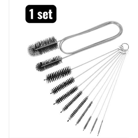 kit - Brosse de nettoyage - Brosses à récurer - Brosse de nettoyage pour tubes en forme de U - 155 cm - Brosse flexible à ressort pour siphons et Tuyauterie étroits - Ventouse double face pour réfrigé (1/5)