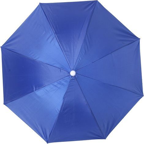 65cm parasol anti-UV couvre-chef pliable imperméable au vent bleu royal (1/5)