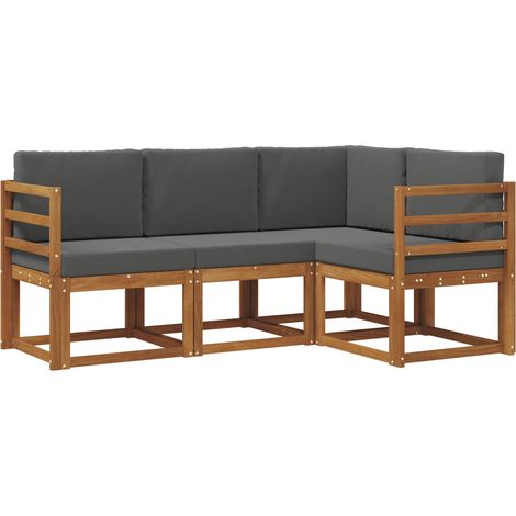 Outdoor Sofa Set 4 pcs Natural and Anthracite vidaXL (1/5)