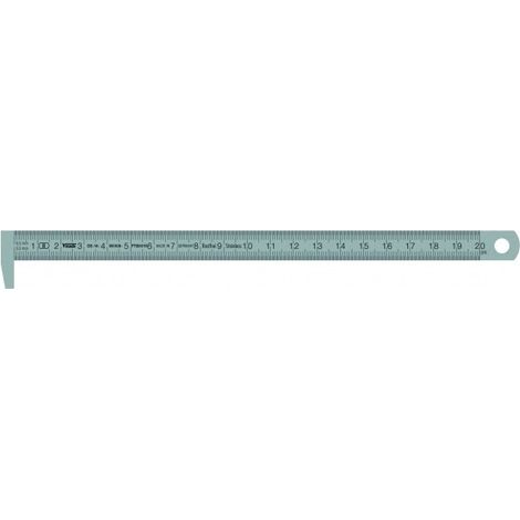 Regla de acero INOX CON TACON 200mm. VOGEL 1033010020