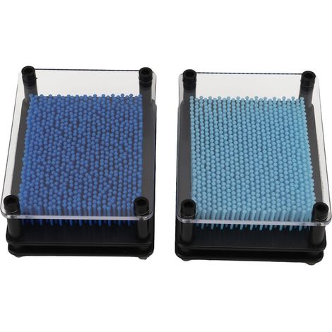 Set mit 2 3D-Pin-Art-Figuren in Blau, stabiler Rahmen, entspannend, langlebig und ein toller Hingucker für Schreibtisch, Tisch, Zuhause und als Geschenk. (1/5)